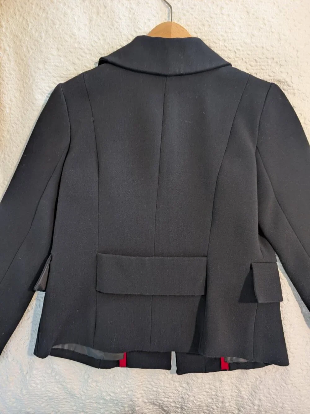 Issac Mizrahi Short Black Blazer Jacket with Bracelet Sleeves